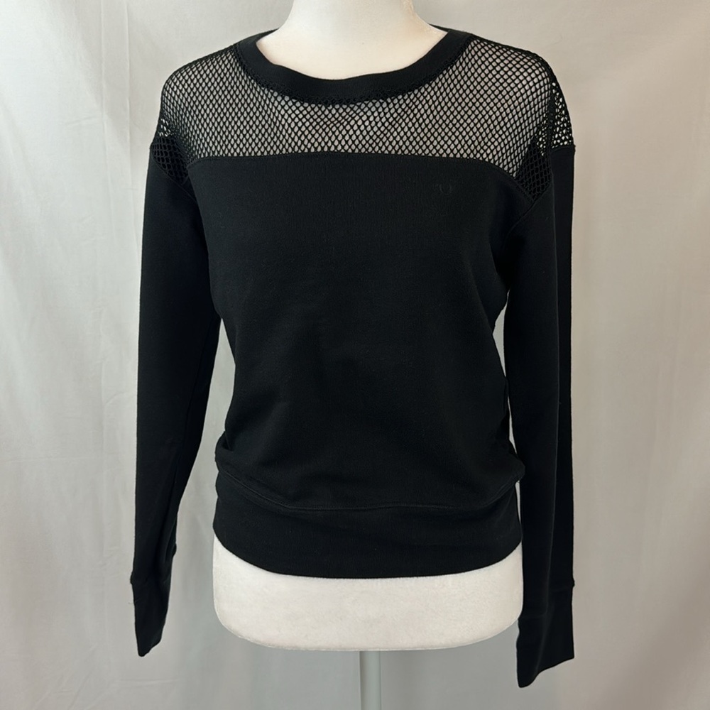 True Religion mesh shoulder sweater.
